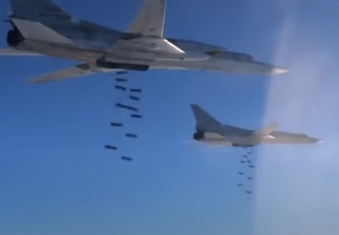 Russian supersonic 'Blackjack' bombers dropping unguided bombs in Syria