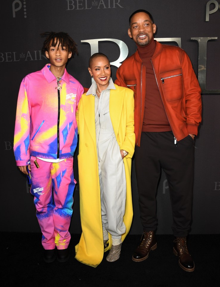 The couple with their son Jaden