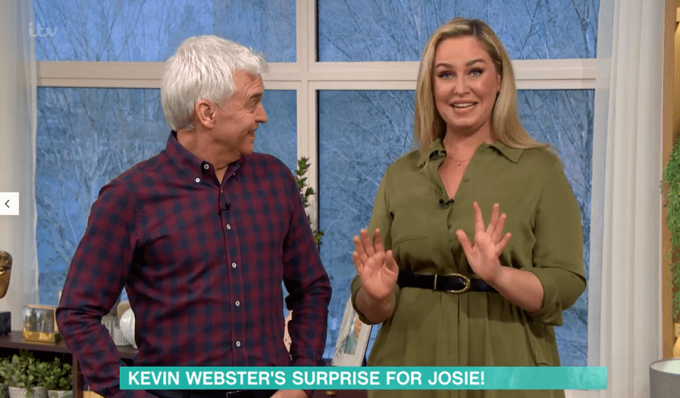 Josie Gibson was beaming with happiness at the personalised video message