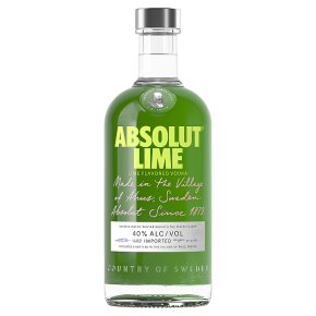 A 70cl bottle of Absolut lime vodka is £20.50 at Waitrose