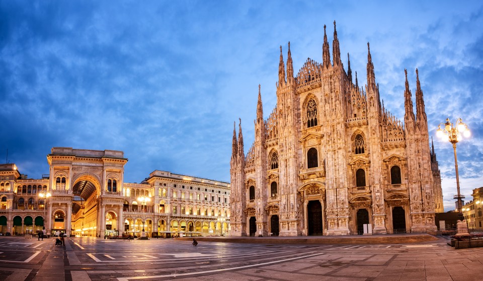 Flights to Milan are 63 per cent cheaper than they were in the same months before the pandemic