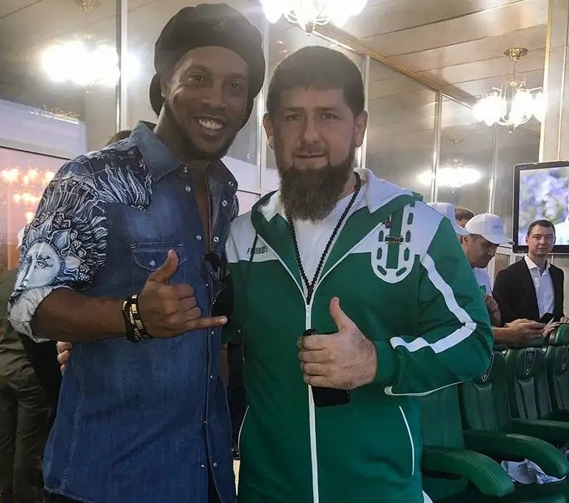 Ronaldinho pictured with Ramzan Kadyrov