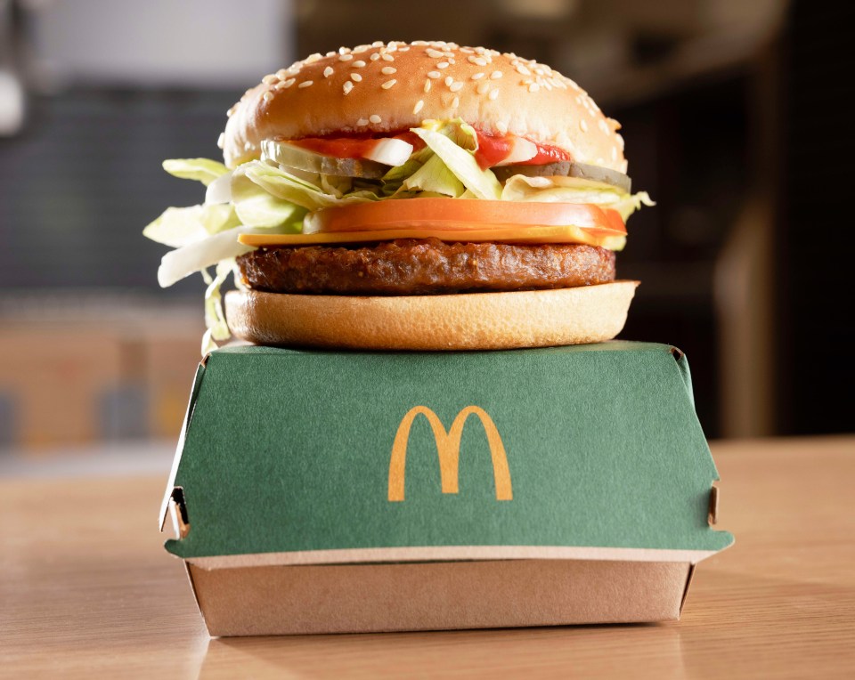 The McPlant is marketed as a completely animal-free burger