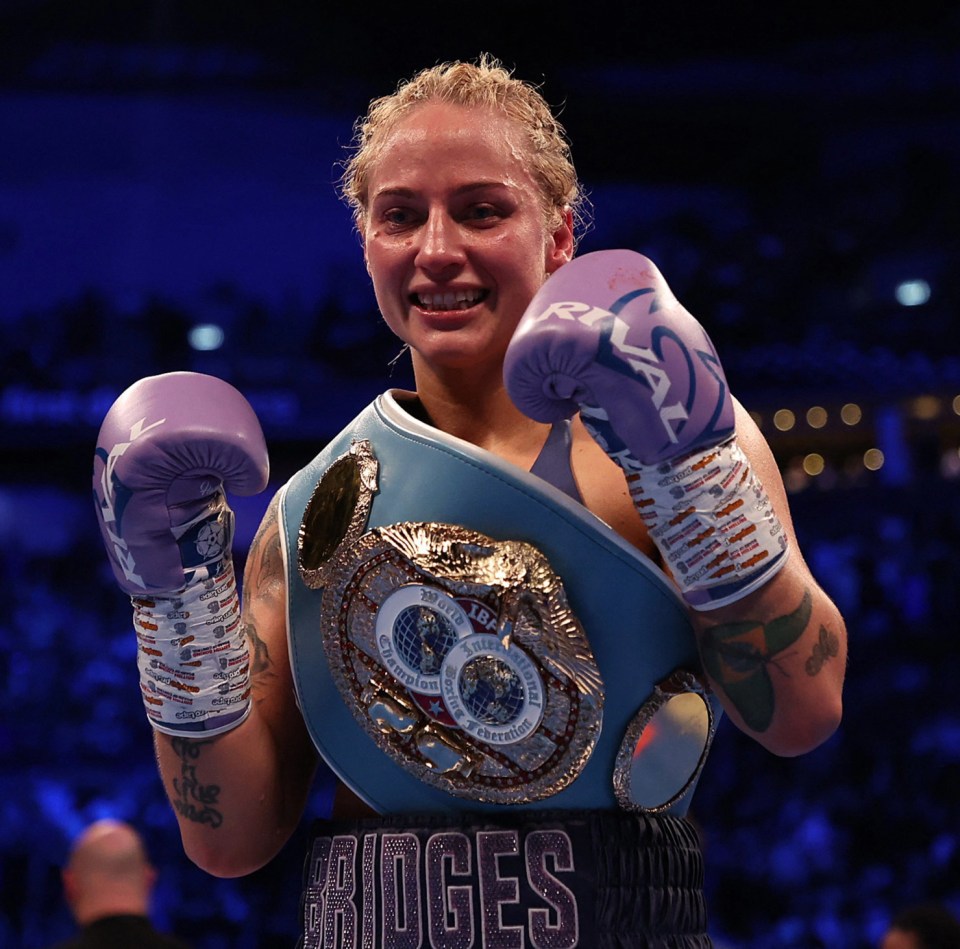 Ebanie Bridges was crowned IBF champions last month