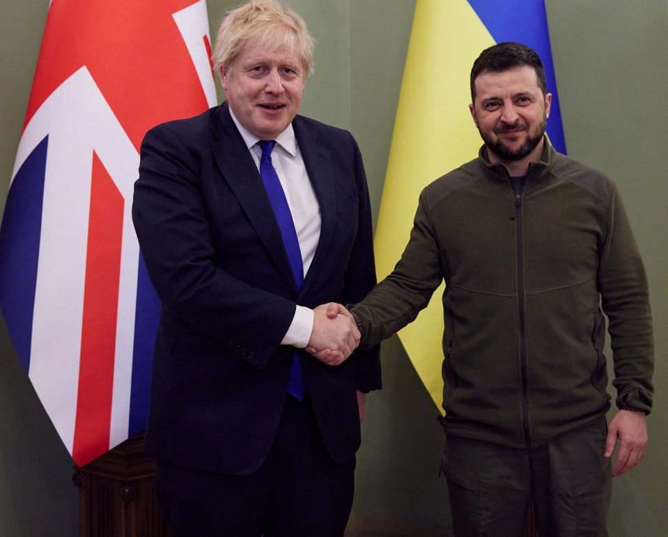 Johnson discussed the UK’s ‘long-term support’ for Ukraine during the meeting