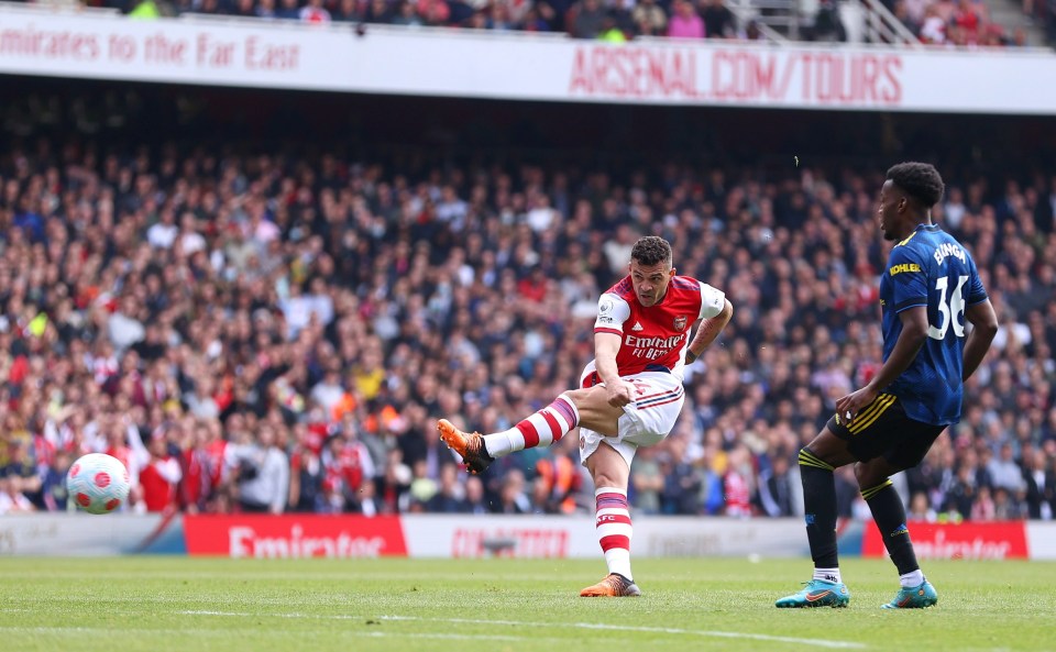 Granit Xhaka blasts home Arsenal's third