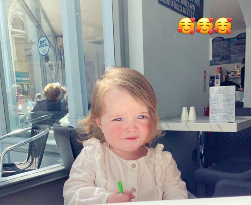 Millie also shared a snap of daughter Ophelia