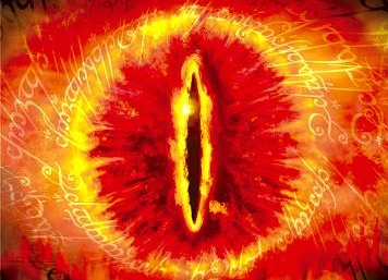 The scary Eye of Sauron as seen in the Lord of the Rings movies