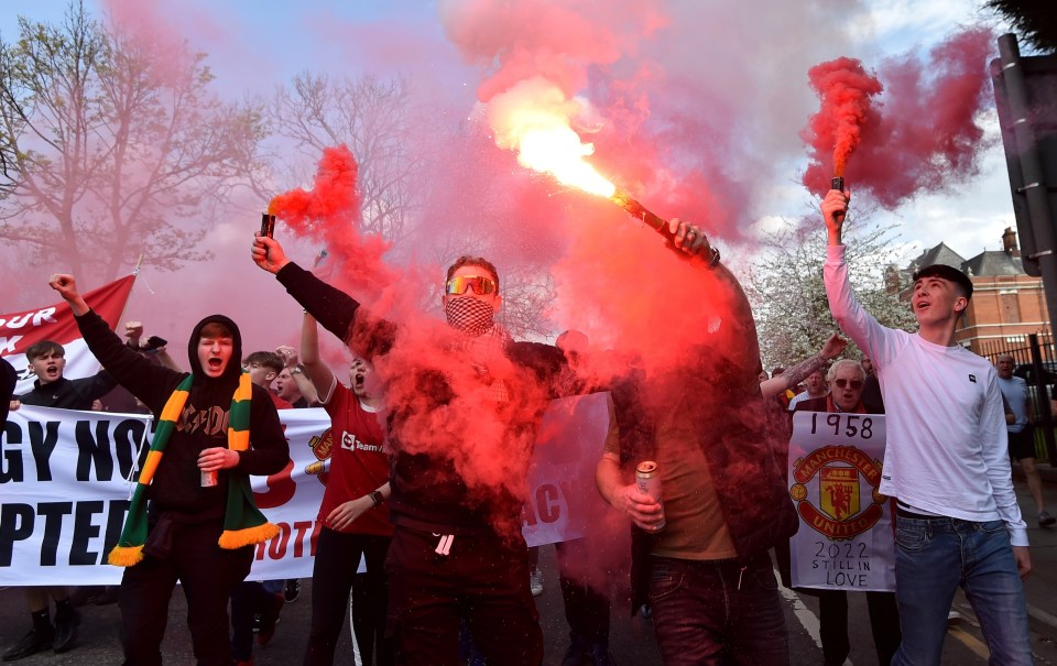 Angry fans had protested before the game against the Glazers