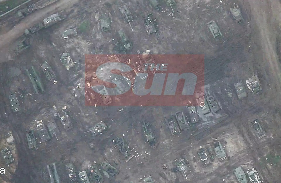 Fresh drone images show the extent of Russia's 'tank graveyard'