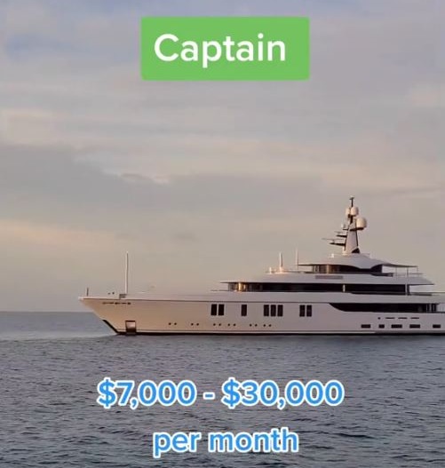 She said that captains can rake in 0,000 (£275,592) per year