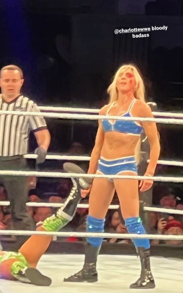 Charlotte Flair was left bloodied in her WWE Sunday Stunner match-up with Aliyah