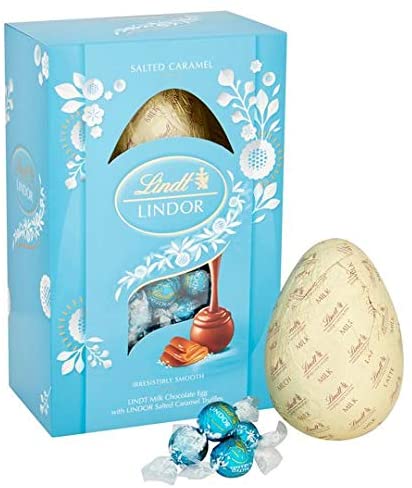 A milk-choc egg accompanied by smooth, melting Lindor chocolate truffles