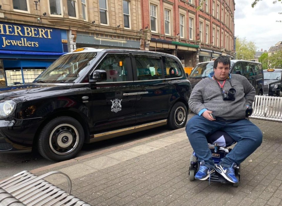 Charley Jonstone-Brent says he is regularly told he is too fat to ride in taxis 