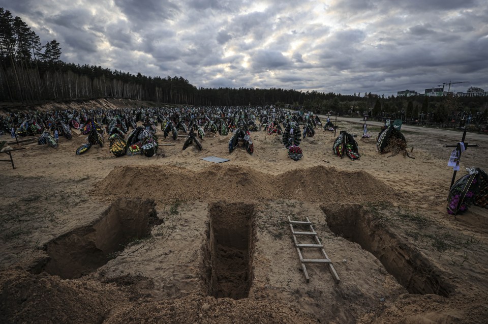 Mass graves have been dug for the victims of the Bucha massacre