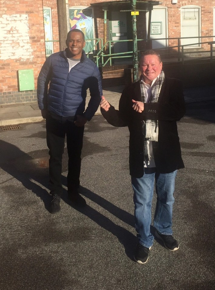 A Coronation Street extra who has worked on set for 36 years was fired for using his phone to take a selfie with Andi Peters