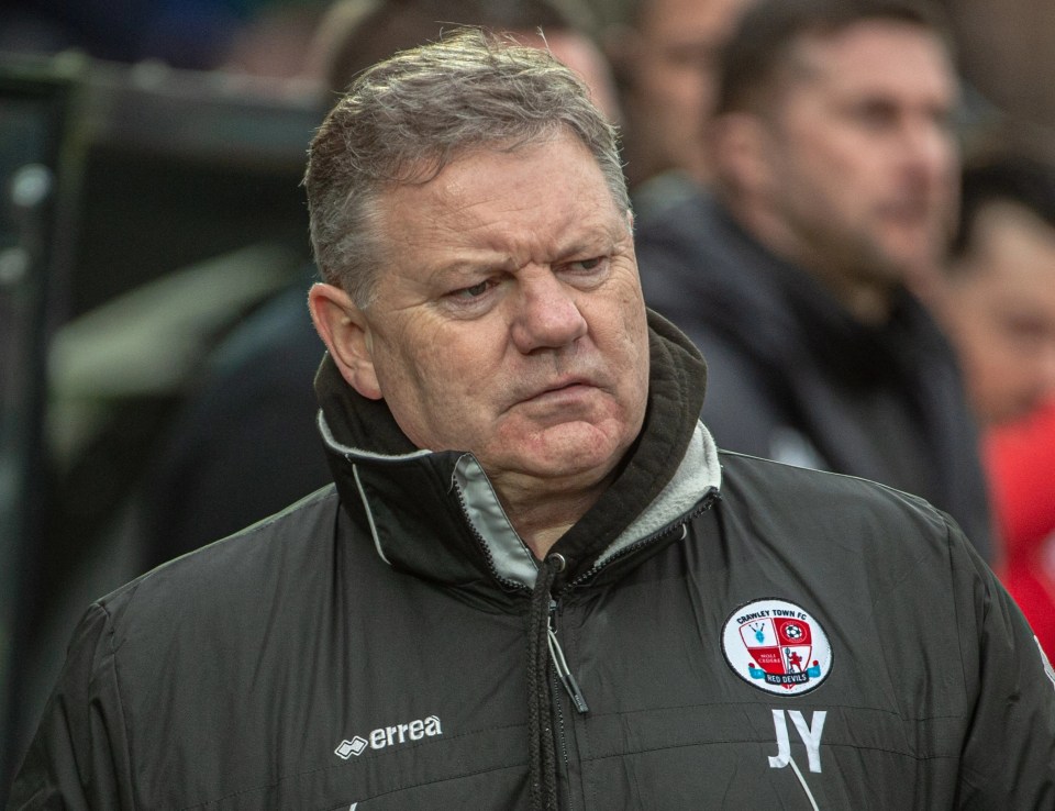 John Yems was accused of using racist language towards several of his Crawley players