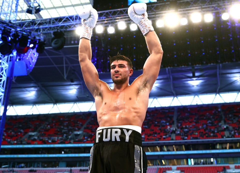 Tommy Fury after beating Daniel Bocianski