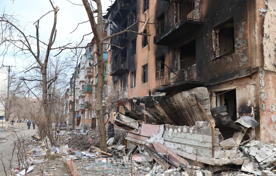 The besieged city has been left in ruins by relentless shelling