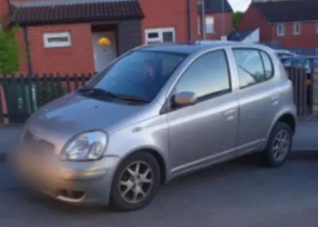 They left their Toyota Yarris facing out into the road with one back wheel on the pavement.