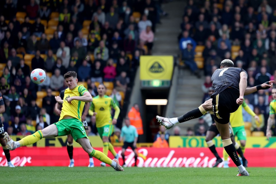 Joelinton bagged a brace on his return to striker