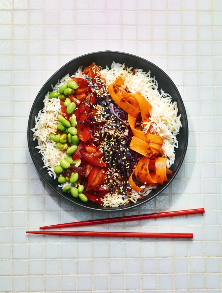 The sauce and rice can elevate anything, ­transforming it into a ­beautiful lunchtime treat