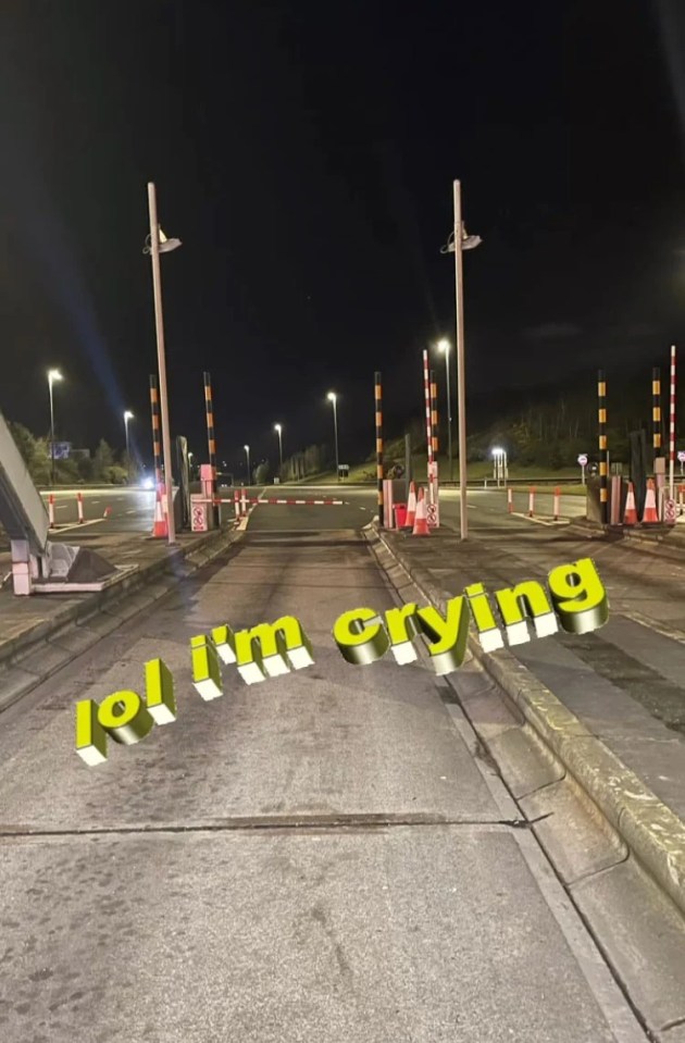 She broke down just outside the M6 toll while approaching London