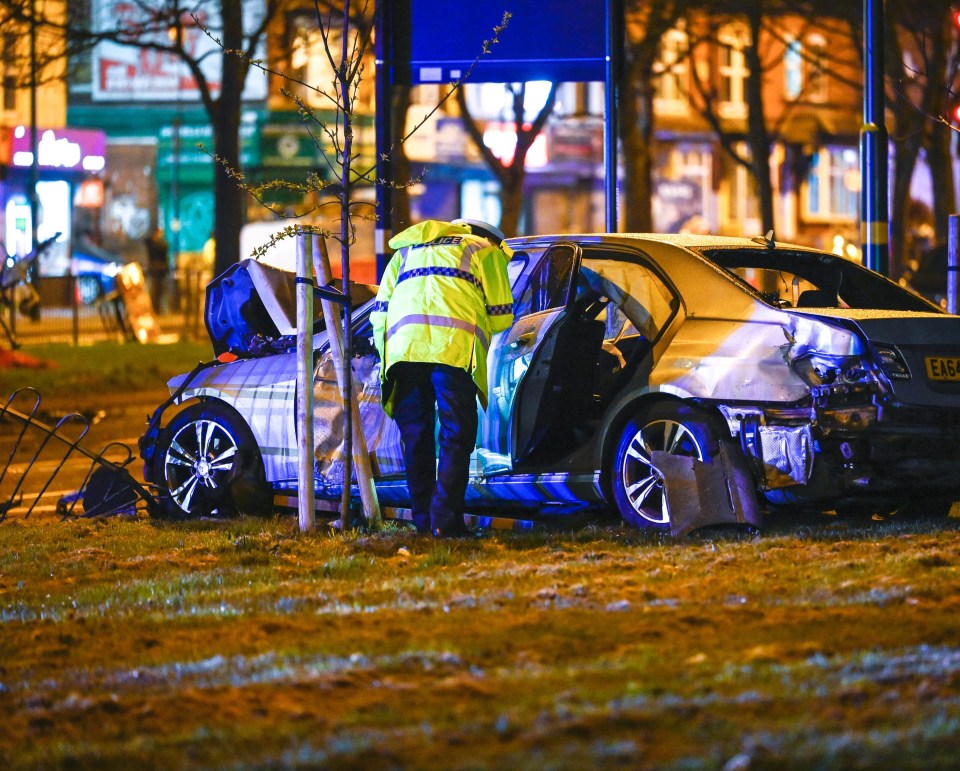 The two vehicles collided on a busy road in Yardley, Birmingham