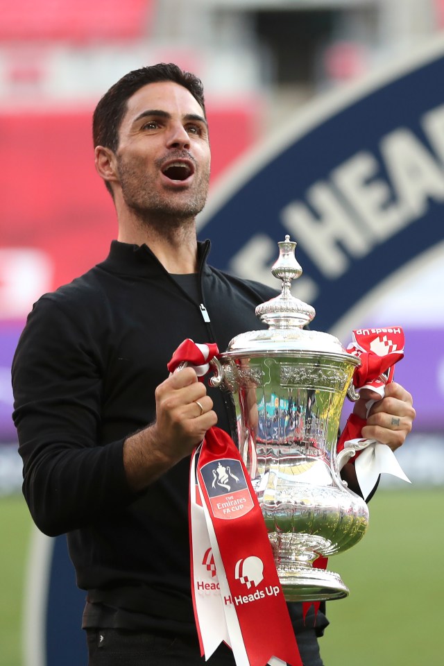 Arteta won the FA Cup in his first season as Arsenal manager