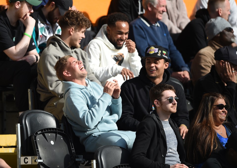 Emile Smith-Rowe enjoyed a day out at the football after Arsenal's recent disappointments