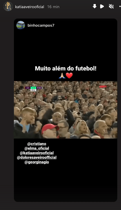 Sibling Katia also reacted to the Anfield crowd's kindness