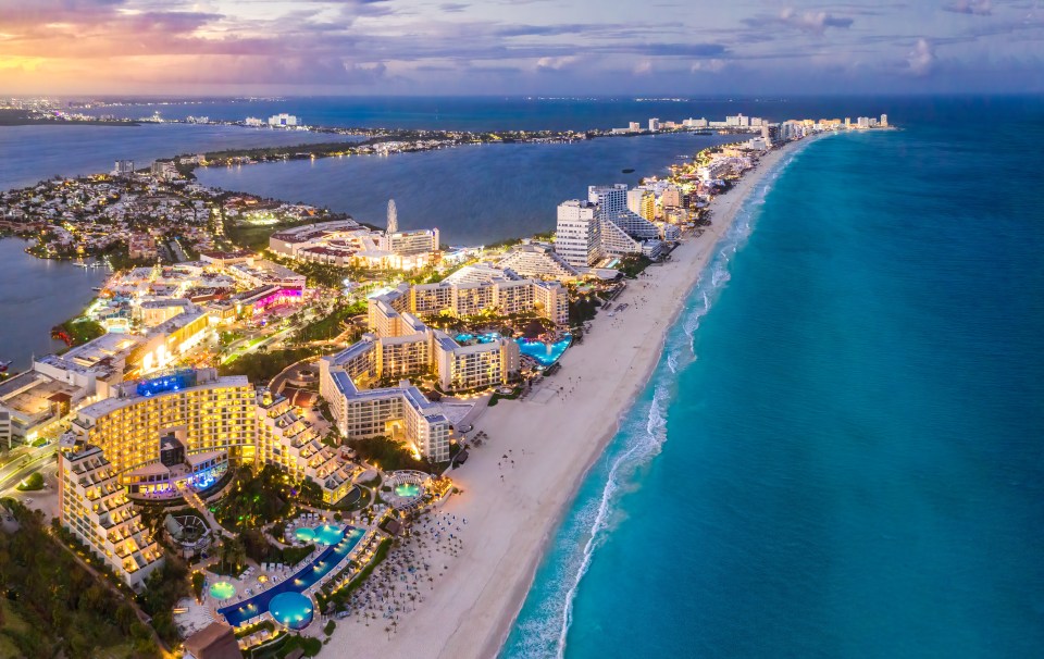 Cancun's main strip makes even Las Vegas look amateur at times