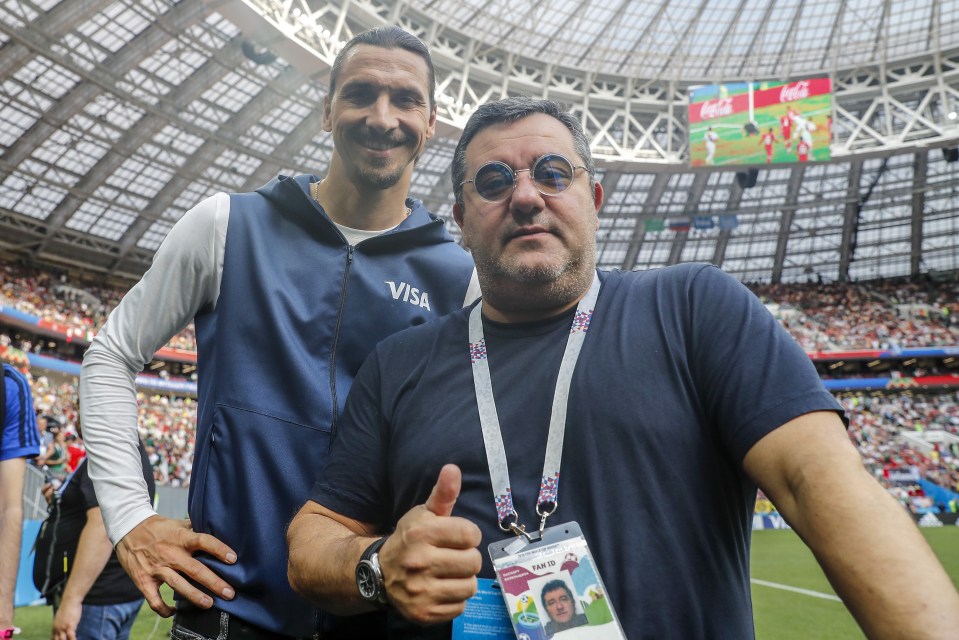 Raiola and his client Zlatan Ibrahimovic