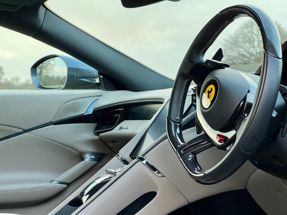 It's a slick and luxurious interior, and you can even see the tempting Manettino dial on the steering wheel