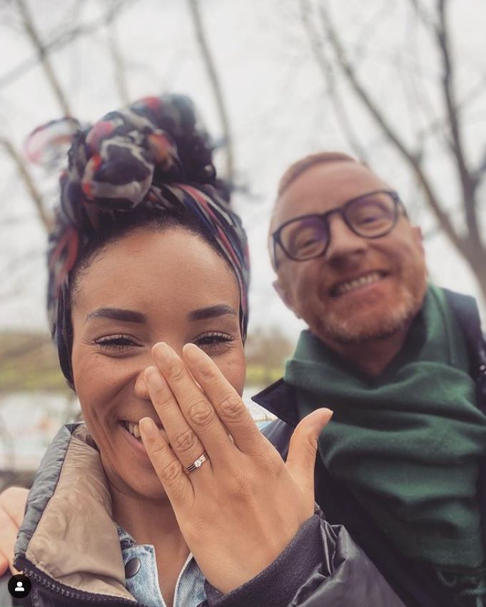 Michelle revealed she was engaged to Ben on Wednesday