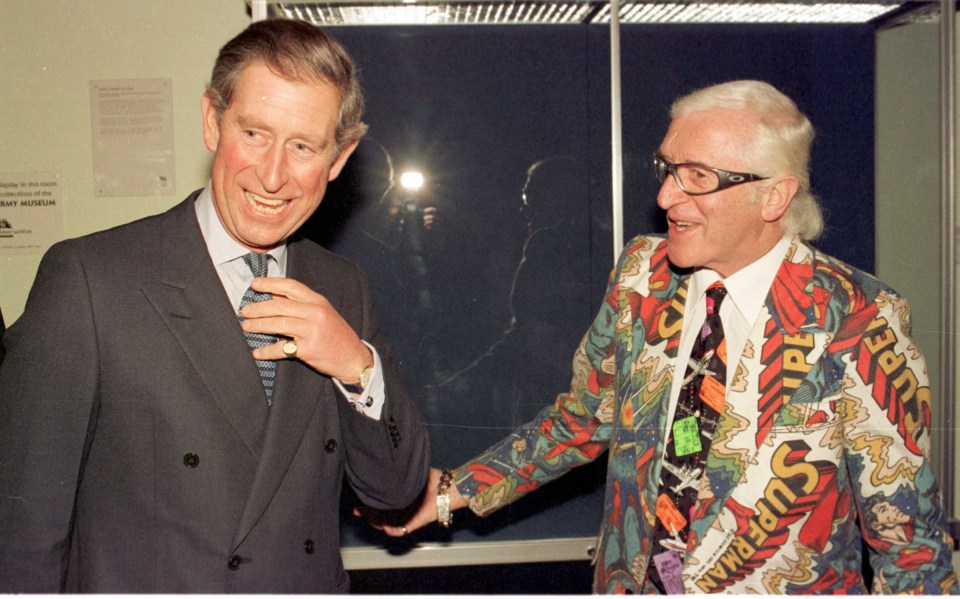 The future king once asked paedophile Jimmy Savile to help the royals, here at a reception at the Army Staff College, Sandhurst in 1999