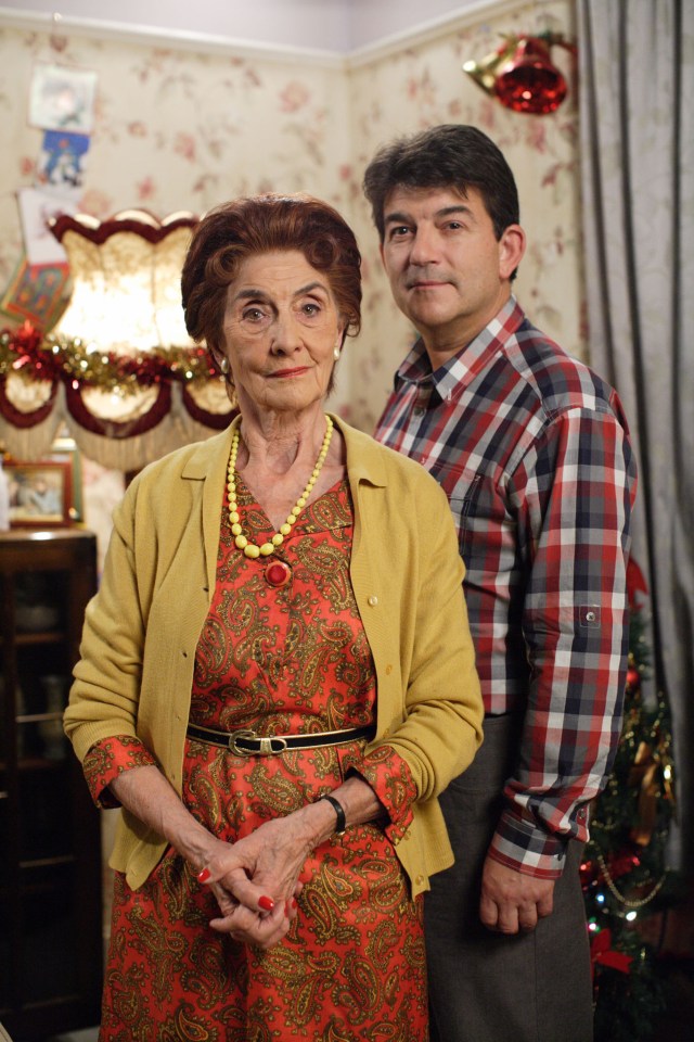 June Brown as Dot Cotton with on-screen son 'Nasty' Nick, played by John Altman