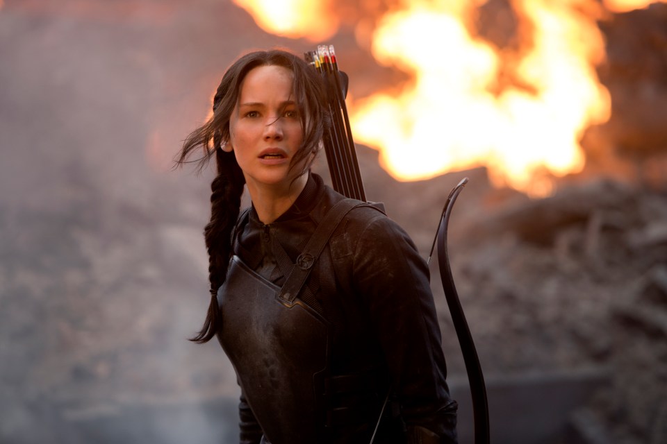 Katniss Everdeen from The Hunger Games: Mockingjay – Part 1.