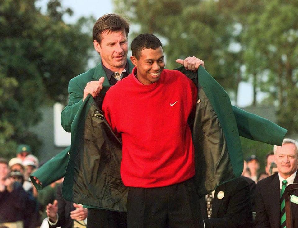 Tiger Woods took the golf world by storm in 1997 as he won the Masters in his first-ever Major