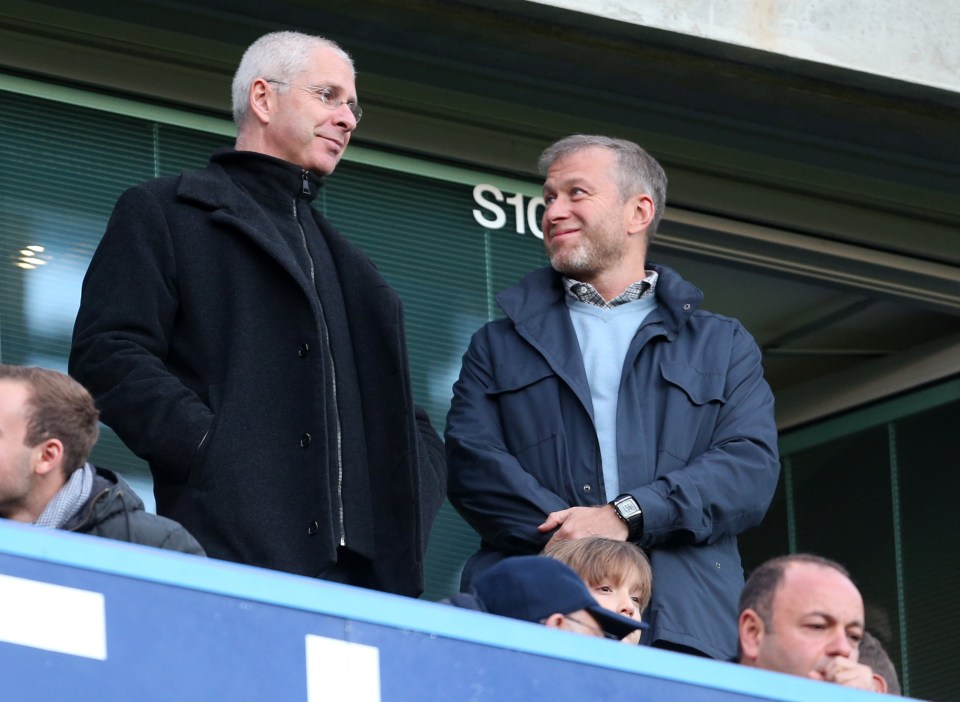 Chelsea director Eugene Tenenbaum (left) has had his assets frozen due to his association with Roman Abramovich