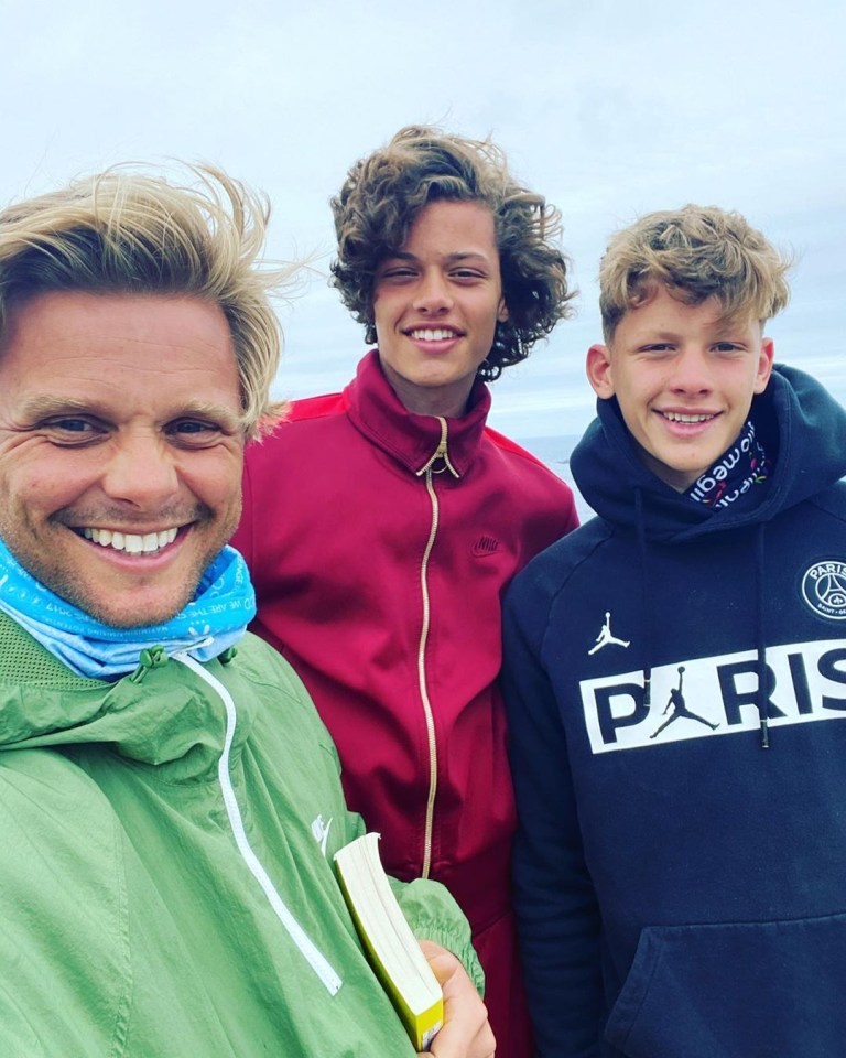 Bobbie pictured with his dad Jeff and his brother Freddie