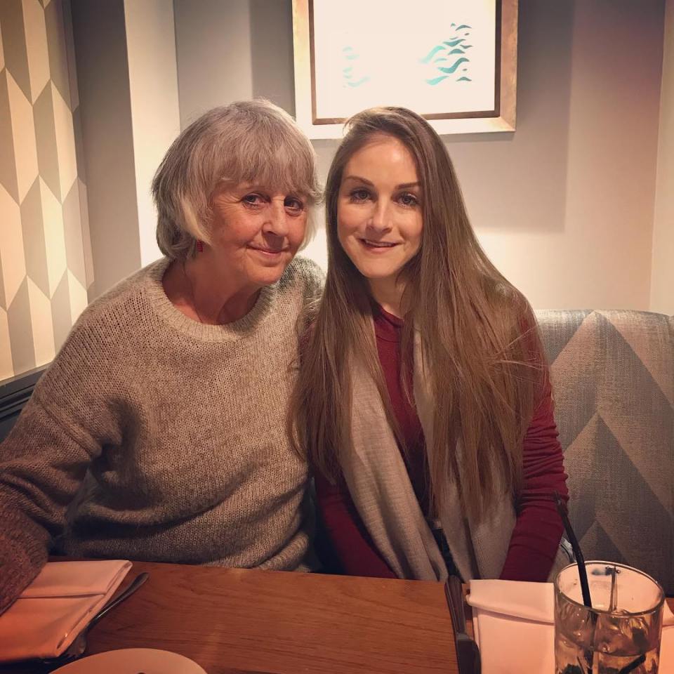 Nikki Grahame (right) with mum Sue Grahame