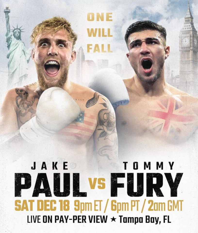 Tommy Fury was forced to pull out of his December dust-up with Jake Paul