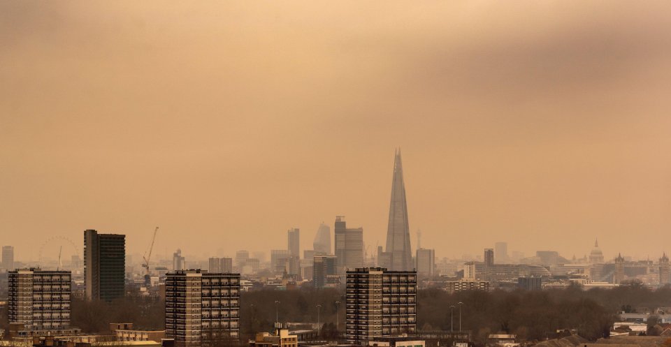 On March 16, Saharan dust clouds turned the London skyline orange and left a rust-covered film on cars