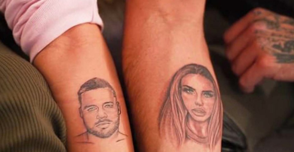 Katie Price and ex Carl Woods want to remove their tribute tattoos to each other