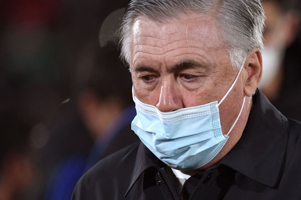 Ancelotti may not travel with Real's squad to face Chelsea in the Champions League as he's still recovering from Covid