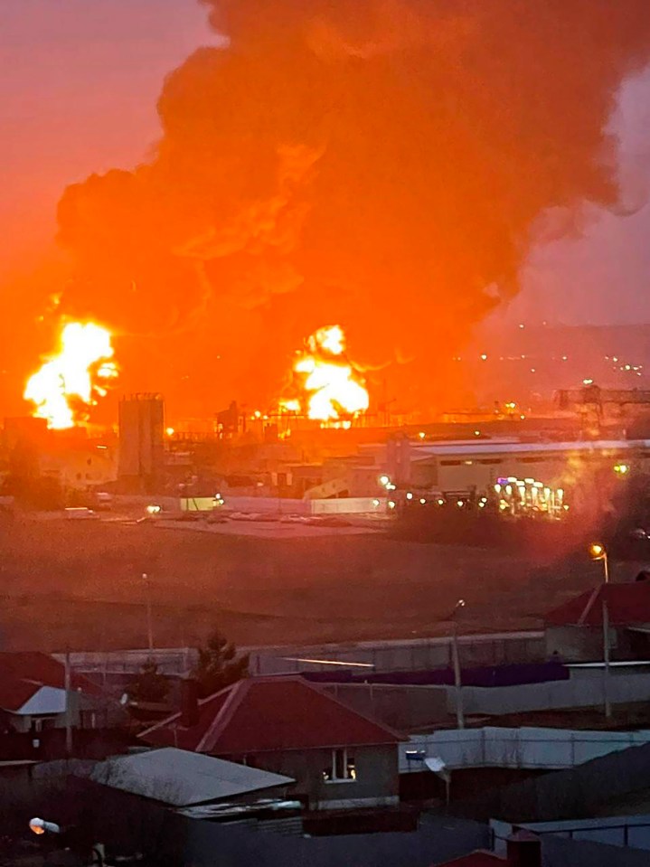 Moscow today accused Ukraine of triggering a major oil depot explosion