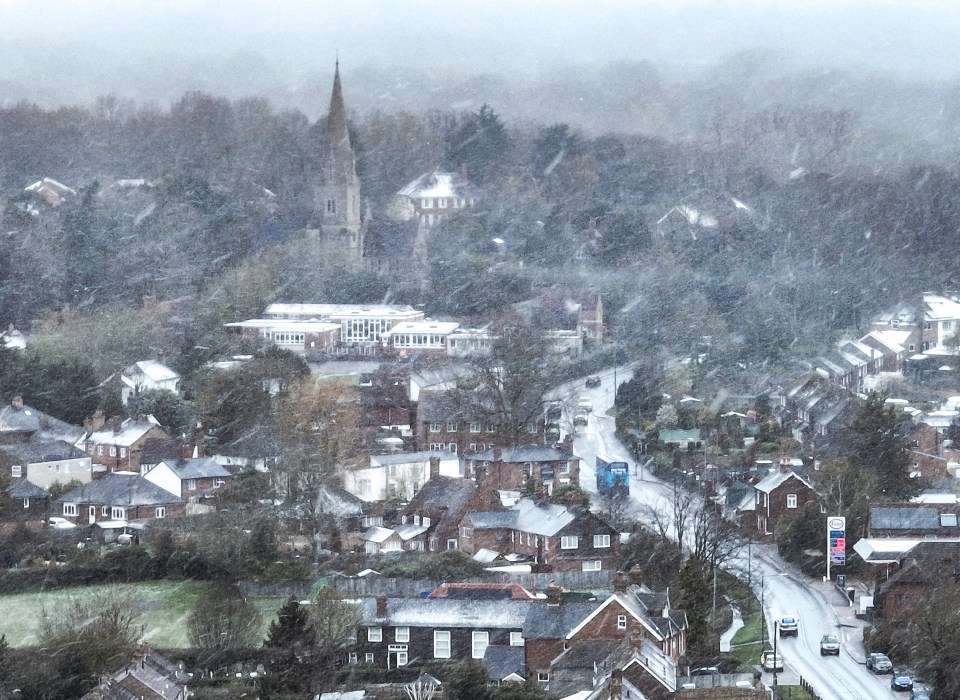 Tenterden, the highest point in Kent, had a dusting this morning