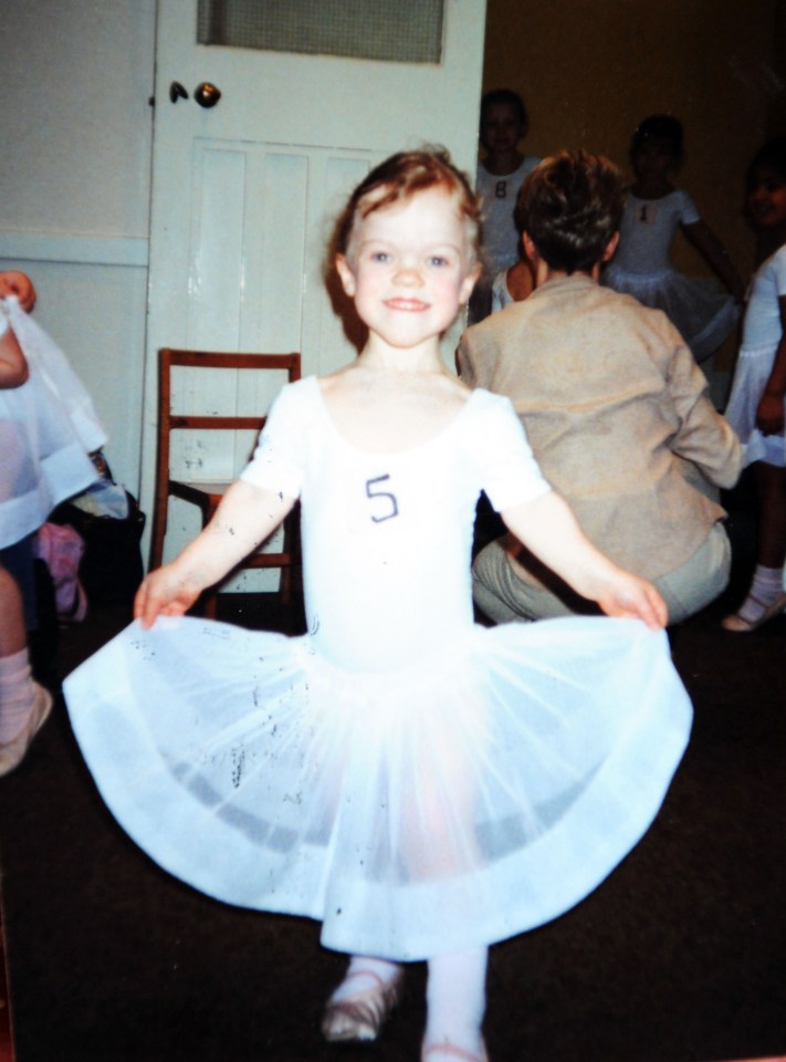 Ellie taking part in ballet at the age of 6