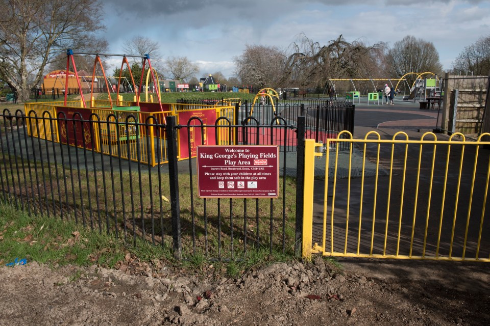 The children's play area that backs onto Leah's home